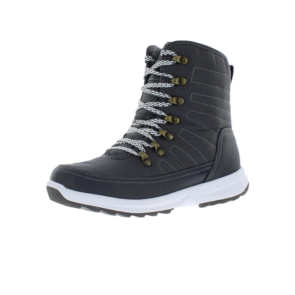 Khombu Waterproof Lace-up Ankle Boots Gray - Picture 1 of 10